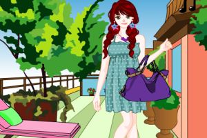 春季时装的女孩