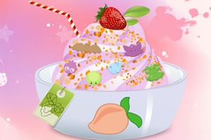 点缀酸奶冰淇淋