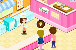 新鲜冰淇淋小店