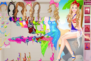 芭比的七彩泳装