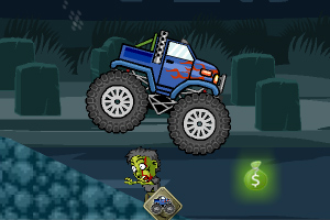 大脚车撞僵尸无敌版