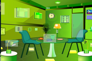 明亮绿色房间逃脱