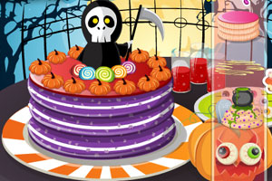 三层万圣节蛋糕