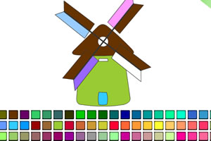 风车着色