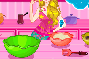 芭比娃娃做甜品