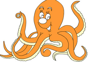 章鱼填色板