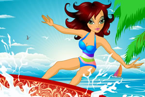 夏日冲浪女孩
