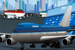 停靠波音747客机无敌版