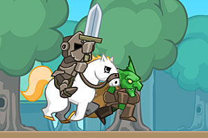 勇猛的白马骑士