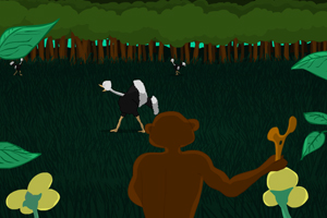 小猴子回力镖打猎