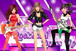 女子摇滚乐队装扮