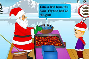 圣诞老人烤鱼摊
