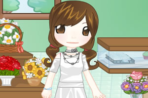 小女孩花店