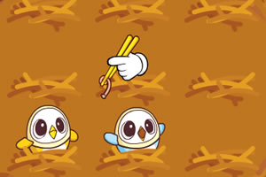 给麻雀宝宝喂食