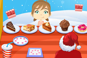 圣诞老人来发饼