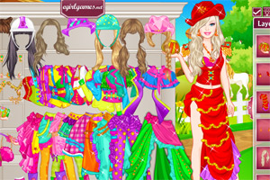 芭比的艳丽马装