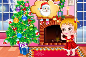 可爱宝贝打雪仗