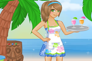 风情咖啡馆服务生