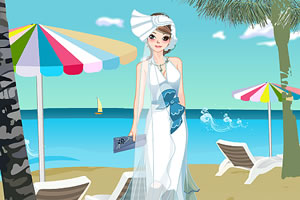 海边婚纱装