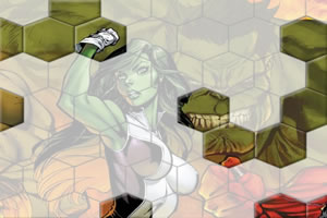 女孩绿巨人拼图