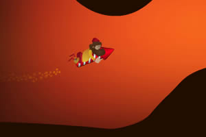 火箭男飞出洞穴