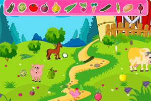 农场和草甸找蔬菜