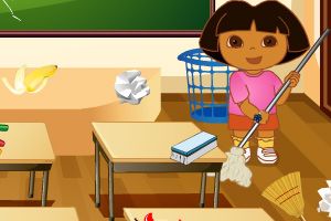 朵拉学校大扫除