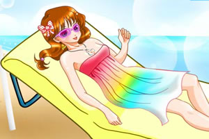 海滩上的日光浴