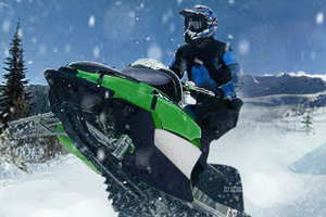 冰冷的雪地摩托