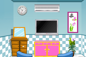 逃离蓝色简陋房间