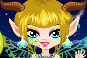 给彩虹精灵化妆