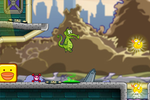 小鳄鱼的变形鸭