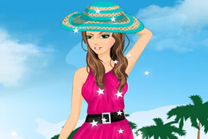 浪漫的海滩女孩