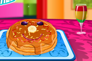 装饰甜美煎饼蛋糕