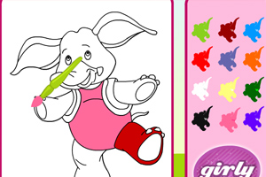 趣味大象填颜色