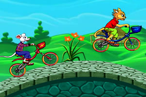 汤姆和杰瑞骑车