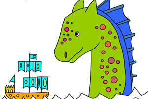 尼斯湖水怪着色