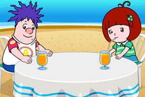 呆呆超人之喝果汁比赛