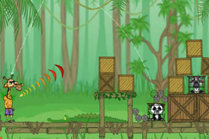 长颈鹿解救小伙伴