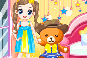 女孩和泰迪小熊