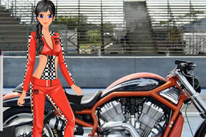 超酷摩托车女孩