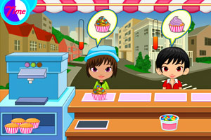 小小的冰淇淋摊