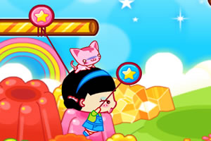 小黑花花玩溜溜球