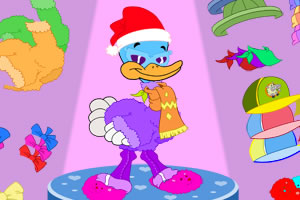 装扮可爱的鸵鸟