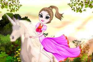 骑着独角兽的美女