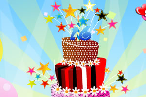 装饰甜美的16岁蛋糕