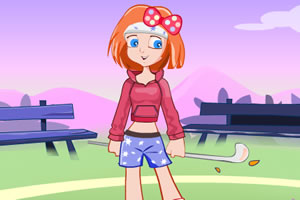 可爱运动场女孩