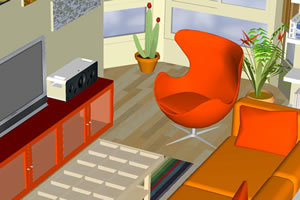 红色时尚房间逃脱