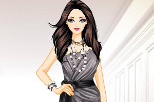 灰褐色伴娘礼服