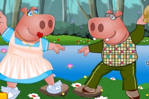 河马夫妇的装扮